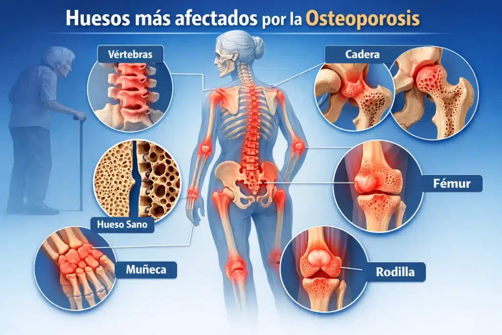 huesos mas afectados por la osteoporosis