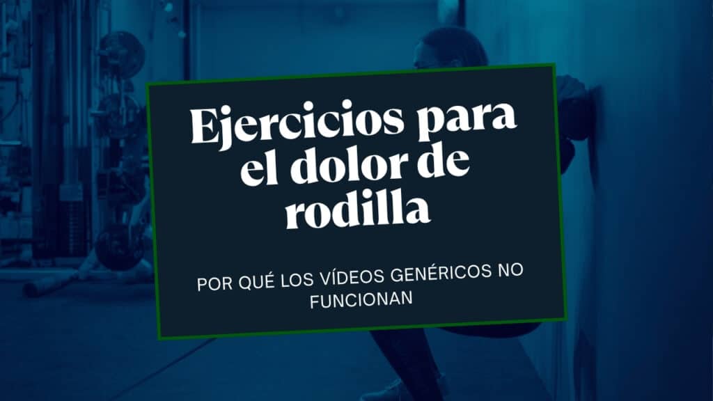 ejercicios para el dolor de rodilla